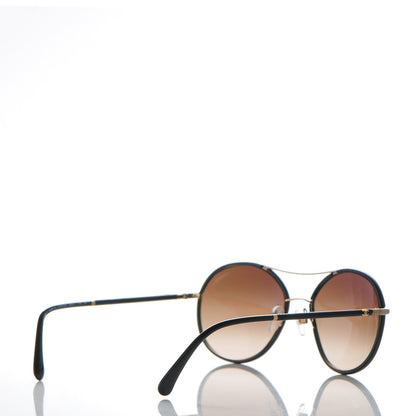 Chanel Round Pilot Sunglasses 4228-Q Black 3 of 6