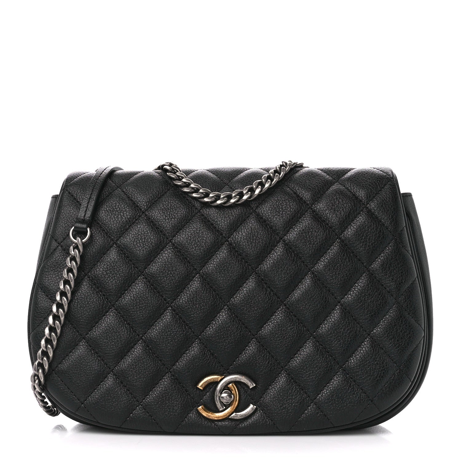Chanel Calfskin Quilted Casual Pocket Messenger Flap Black 1 of 11