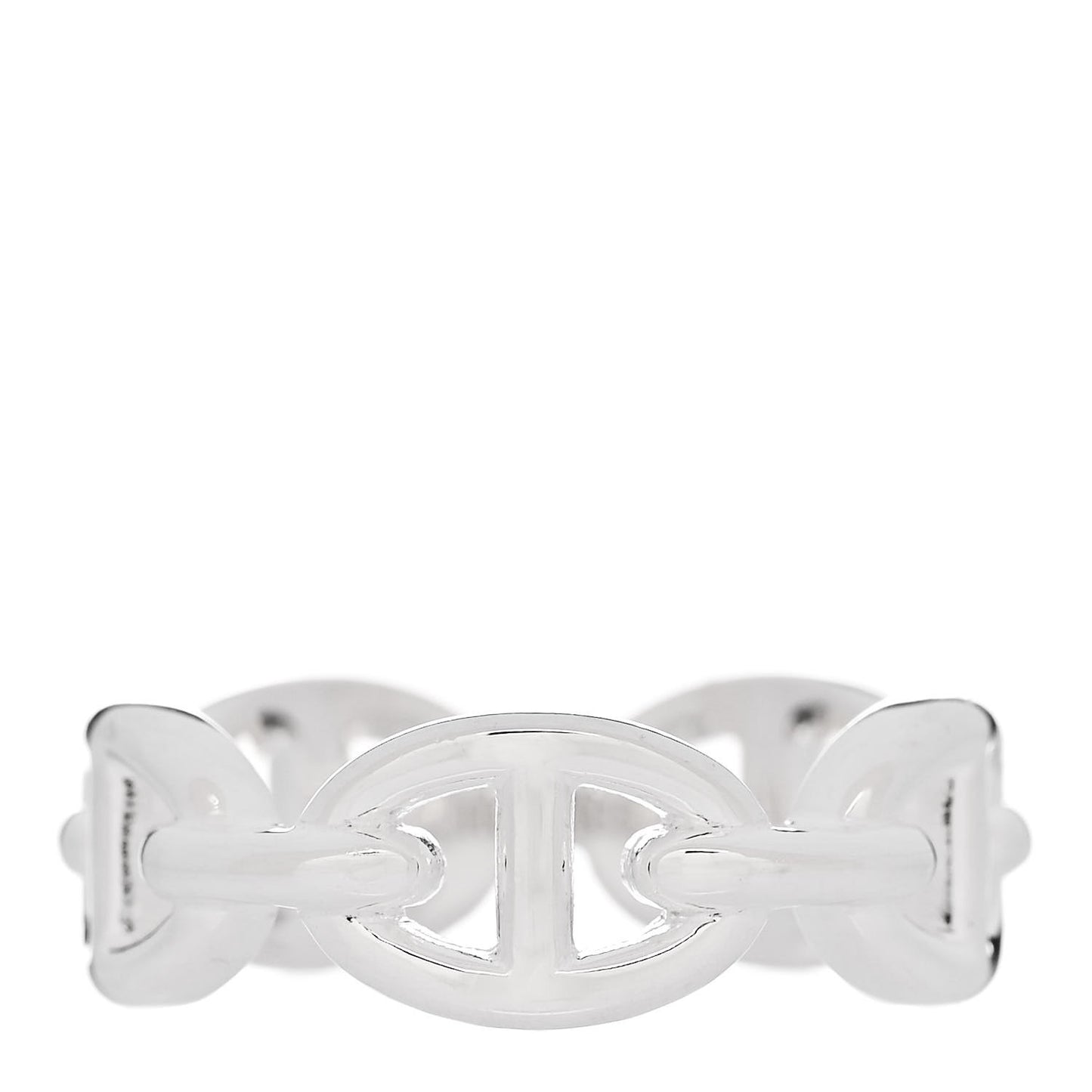 Sterling Silver PM Chaine d'Ancre Enchainee Band Ring 55 7.25