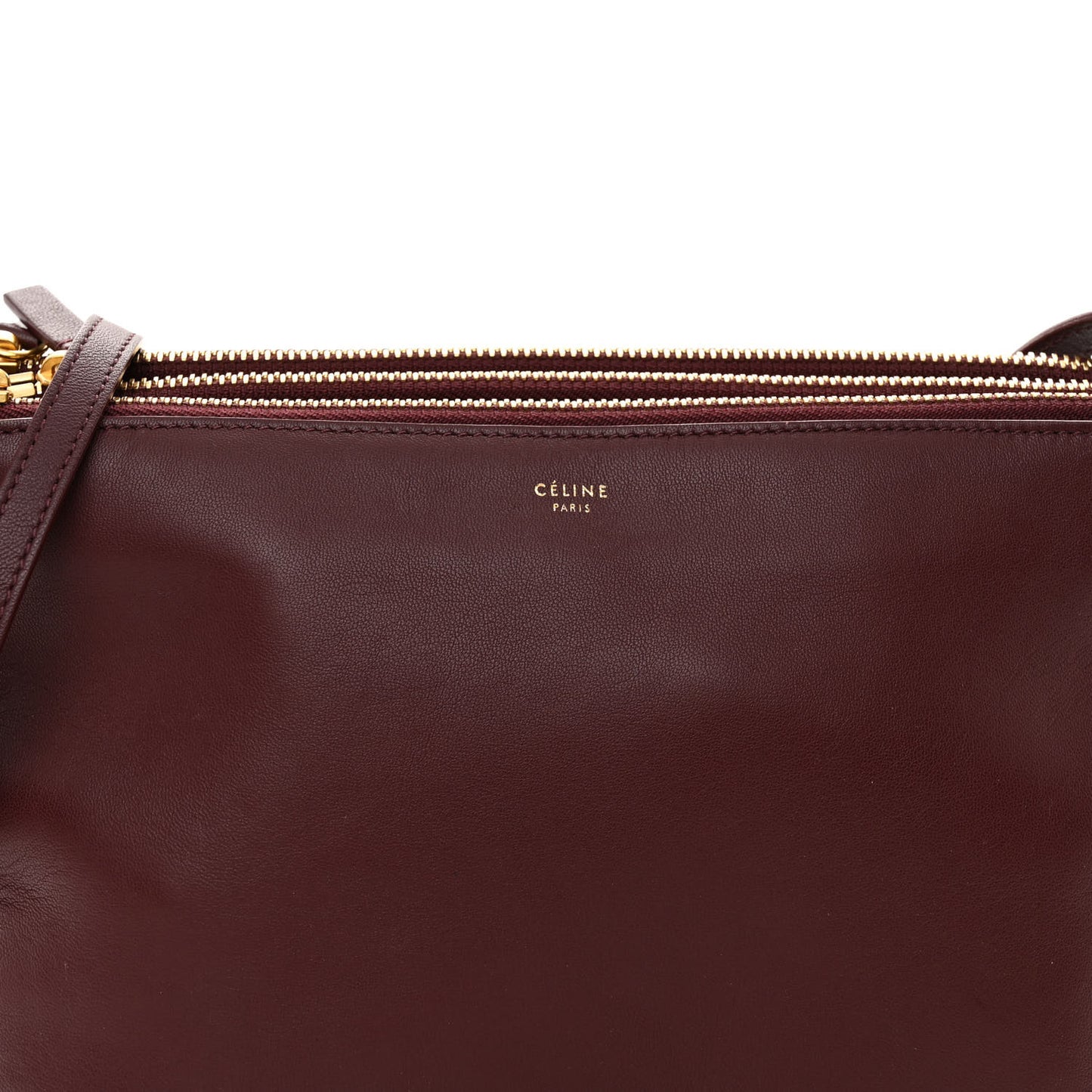 Lambskin Large Trio Crossbody Bag Burgundy