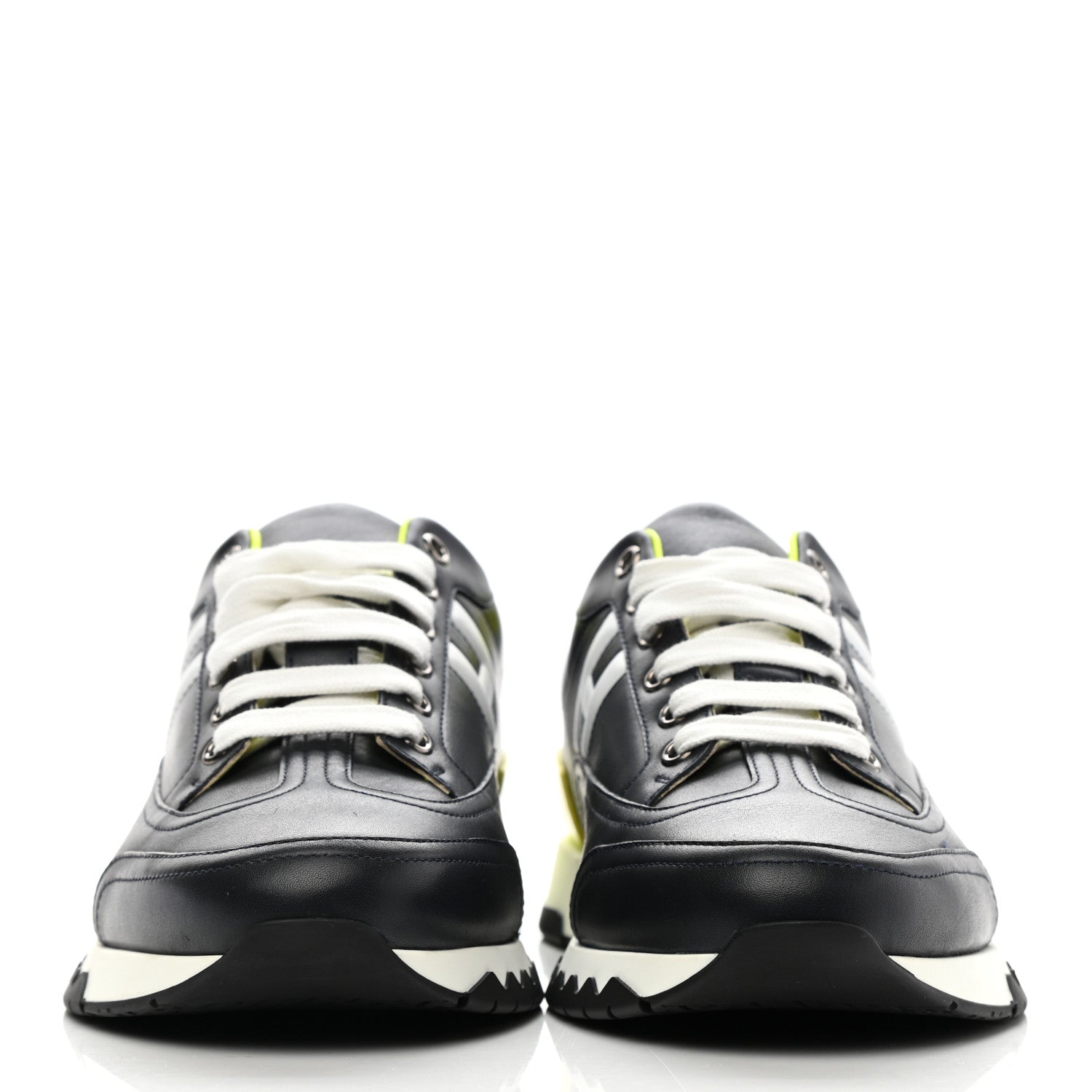 Hermes Calfskin Womens Trail Sneakers Black Multicolor 2 of 8