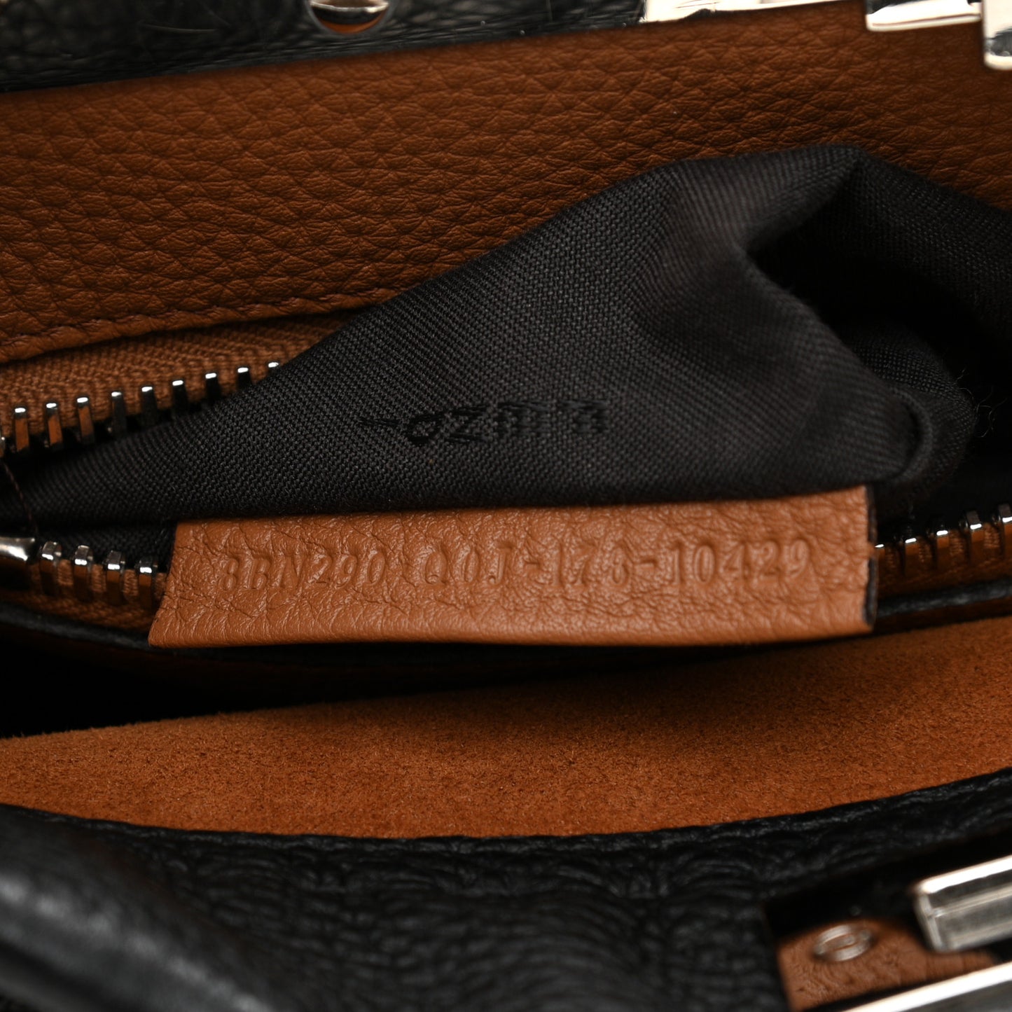 Cuoio Romano Selleria Bi-Color Medium Peekaboo Iconic Satchel Black Mou