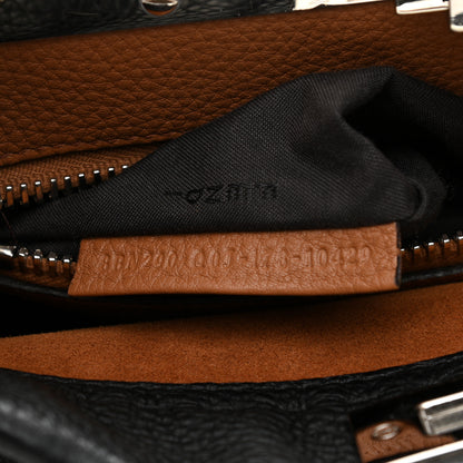 Fendi Cuoio Romano Selleria Bi-Color Medium Peekaboo Iconic Satchel Black Mou 9 of 12