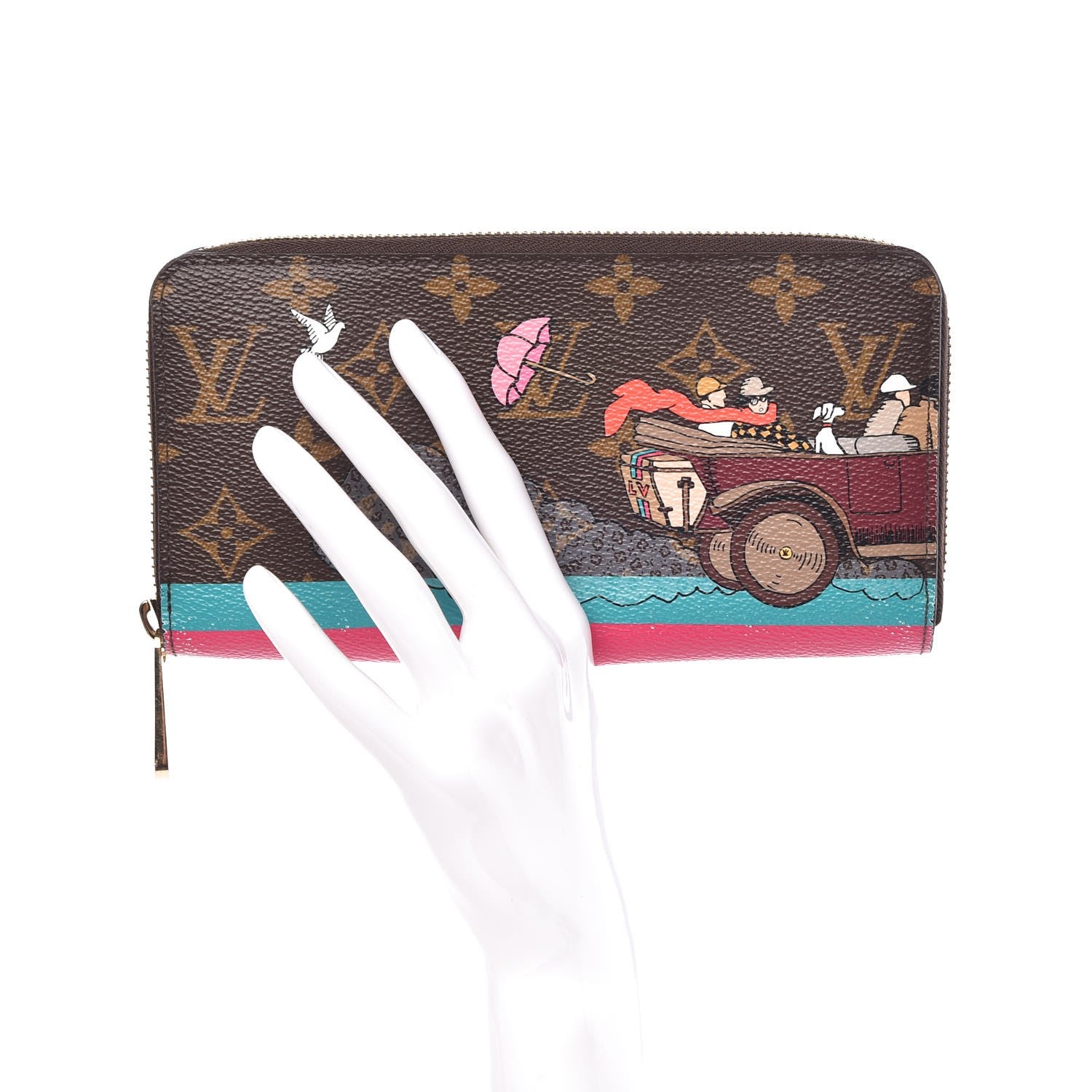Louis Vuitton Monogram 2015 Christmas Animation Zippy Wallet Hibiscus 2 of 10