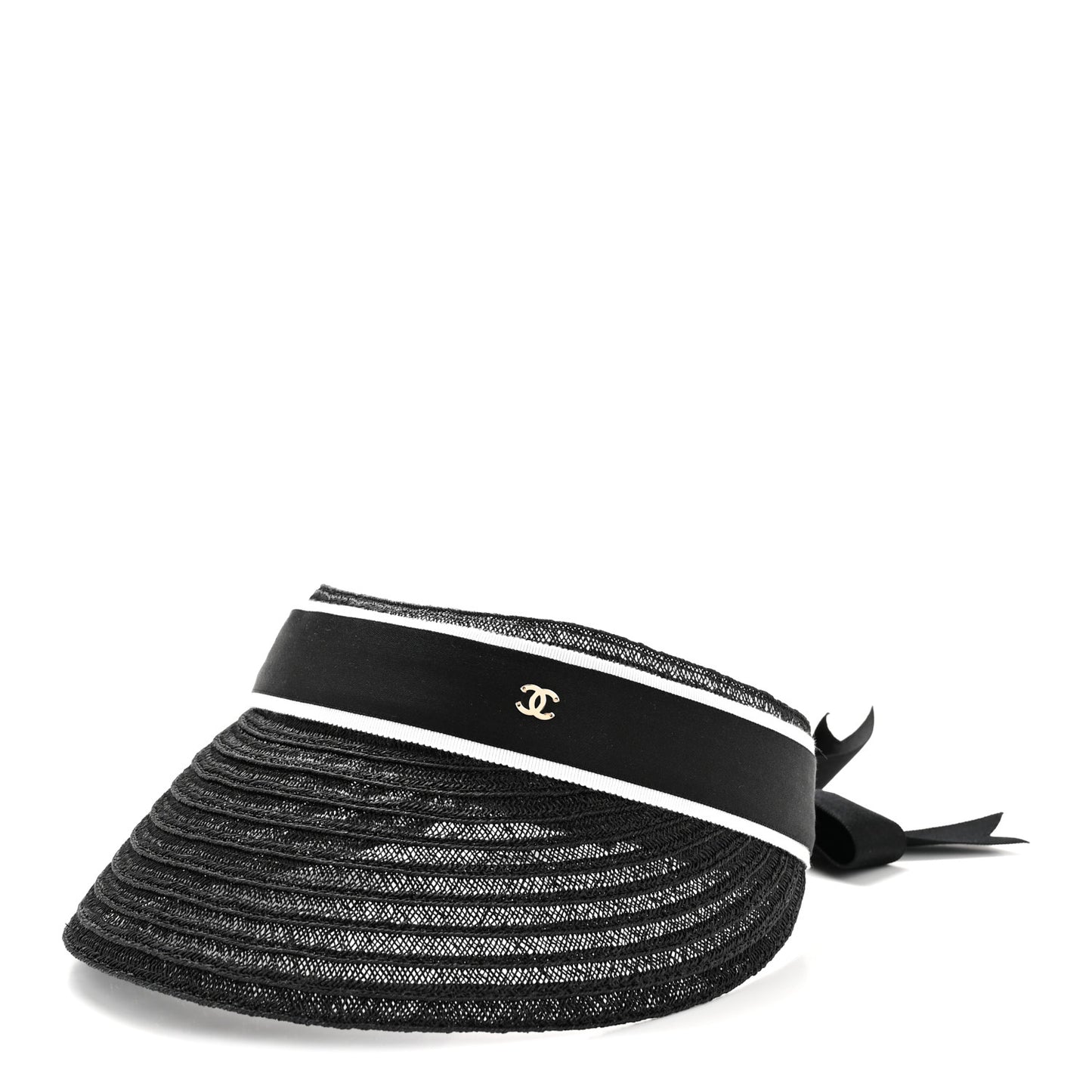 Abaca Cotton Ribbon Visor M Black
