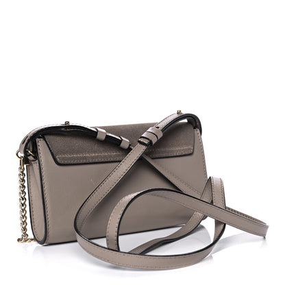 Chloe Suede Calfskin Mini Faye Shoulder Bag Motty Grey 3 of 11