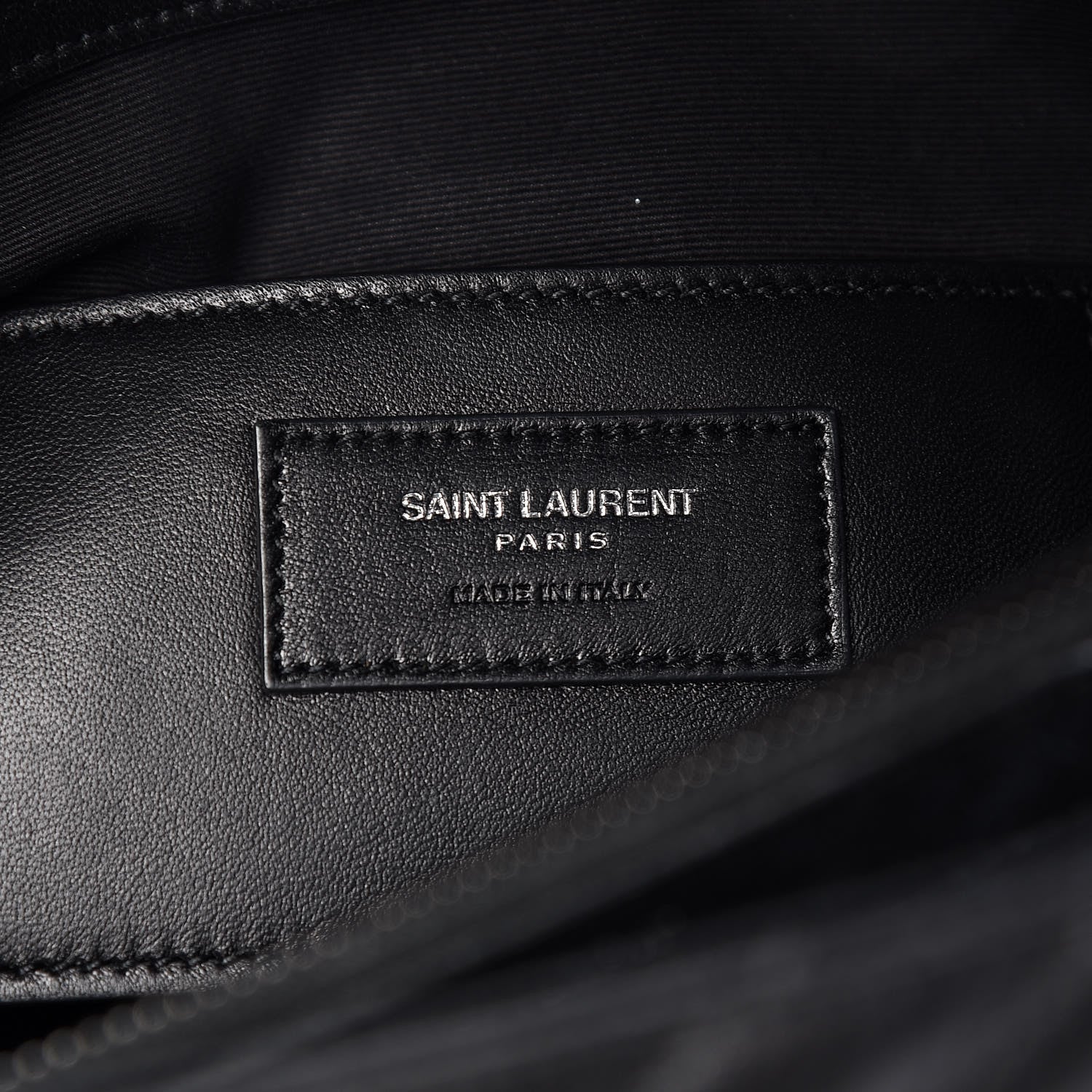 Saint Laurent Sheepskin Matelasse Chevron Monogram Large College Satchel Black 7 of 12
