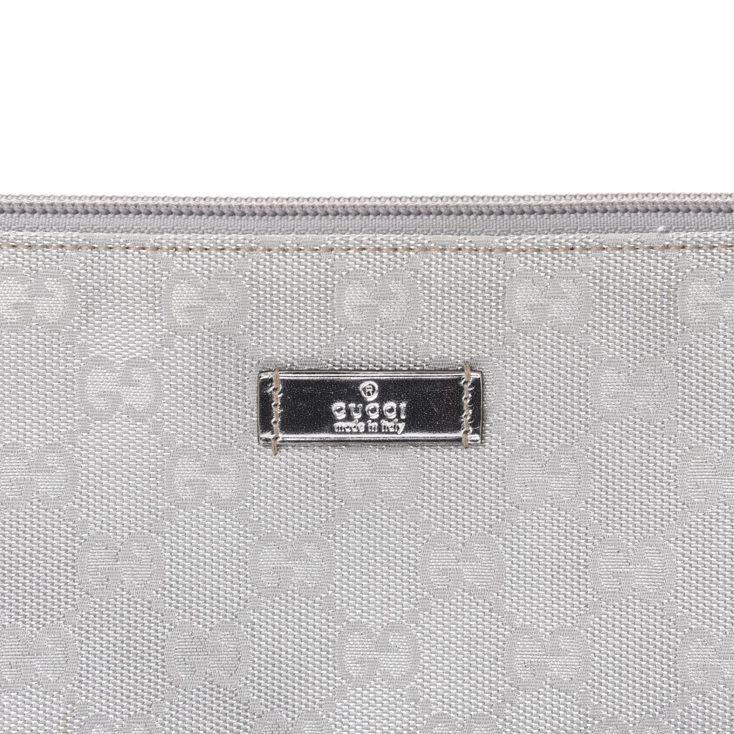 Gucci Metallic Monogram Pretty Boat Pochette Silver 10 of 10