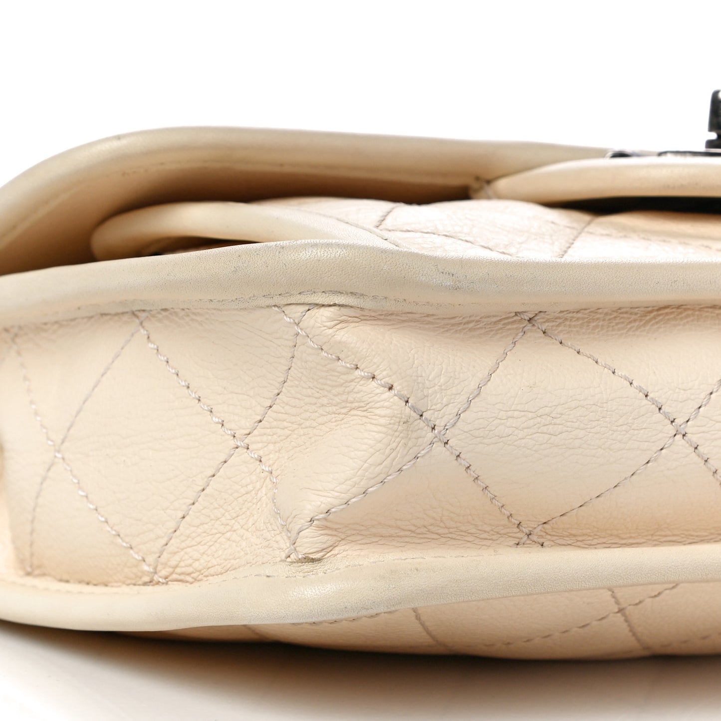 Calfskin Quilted Mini French Riviera Flap Ivory