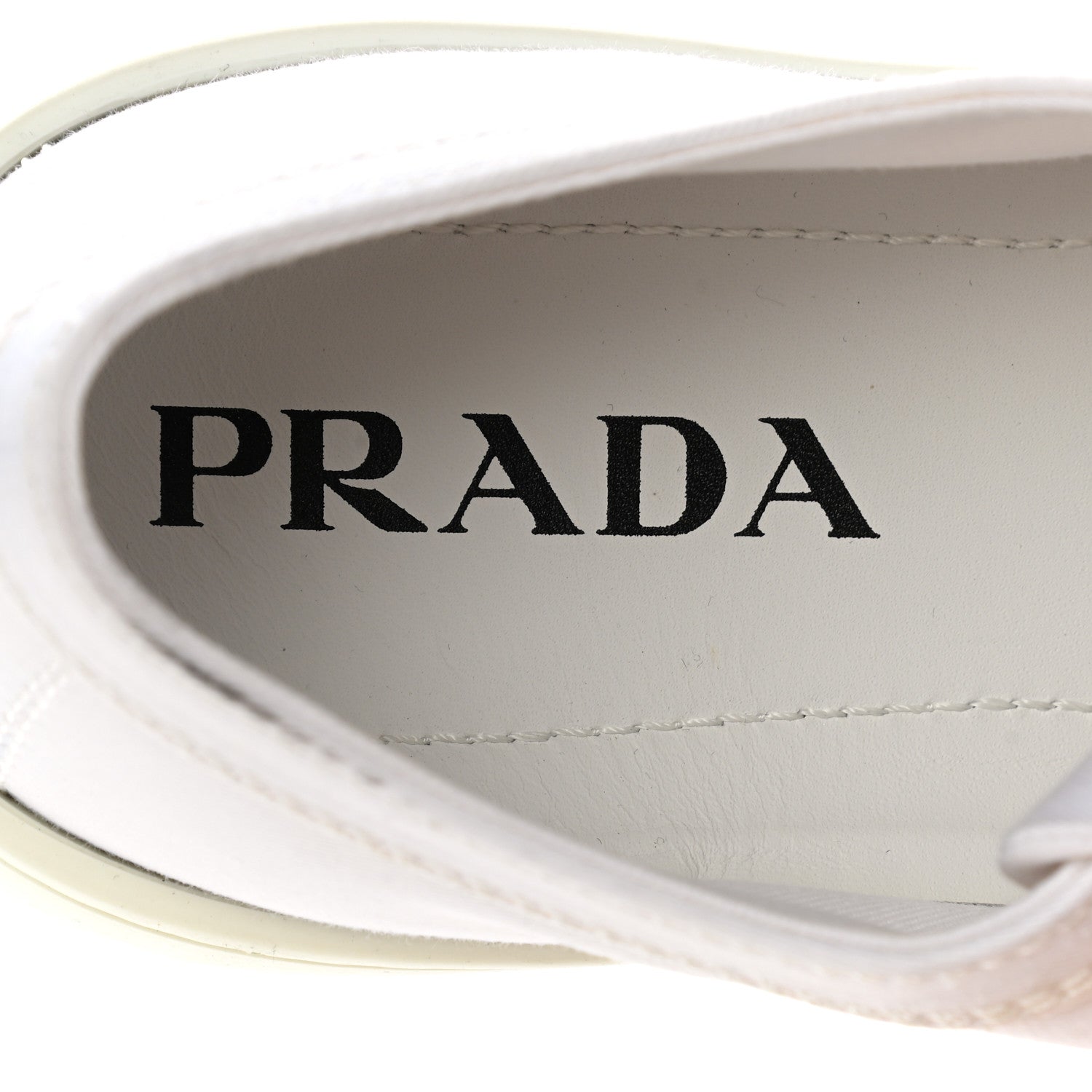 Prada Gabardine Triangle Logo Wheel 35mm Sneakers 38 White 9 of 11