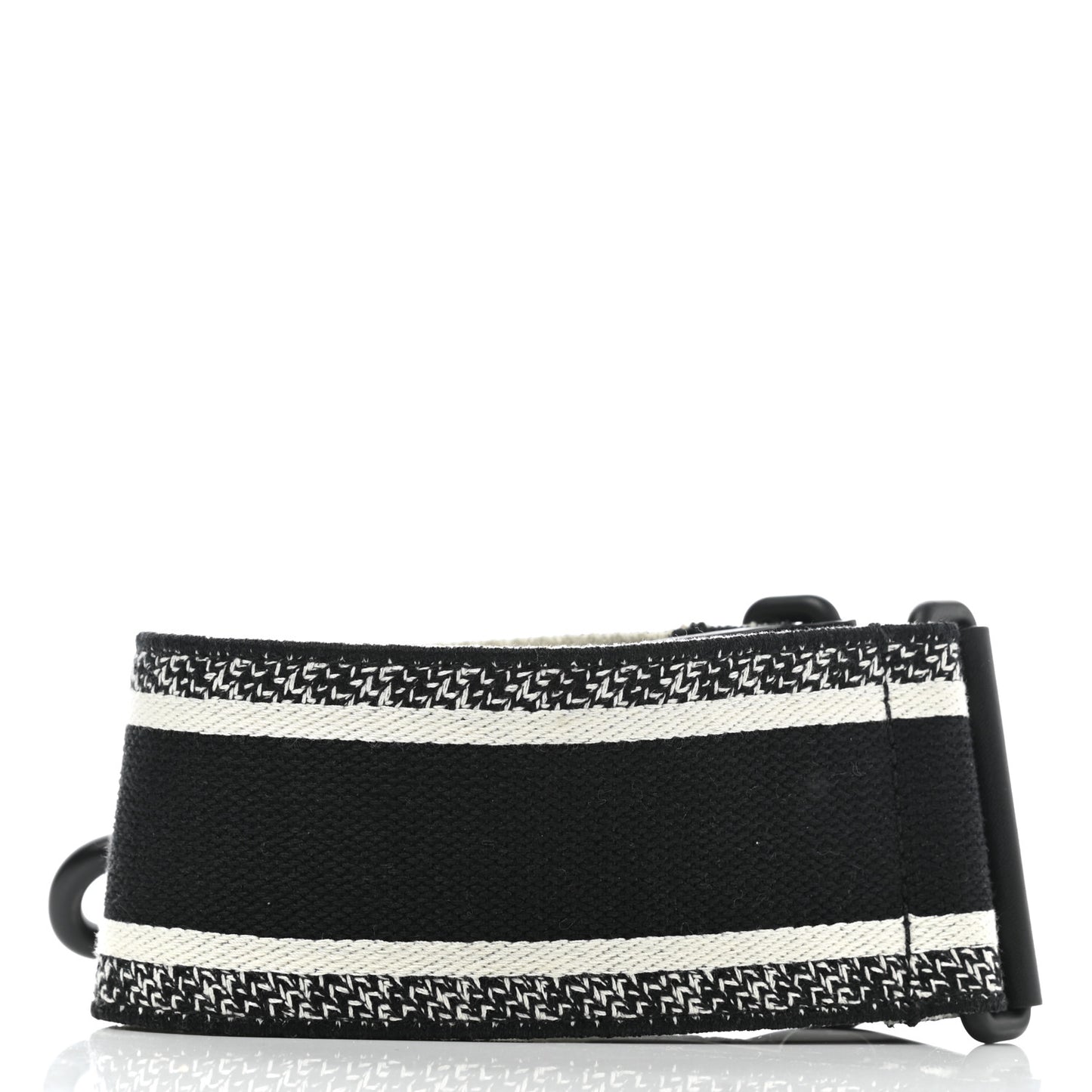 Canvas Embroidered Shoulder Strap Black Ultramatte