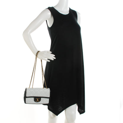 Chanel Lambskin Quilted Small Graphic Flap White Black 2 of 9