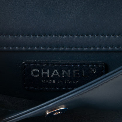 Chanel Patent Quilted Clutch Flap Dark Blue 6 of 6
