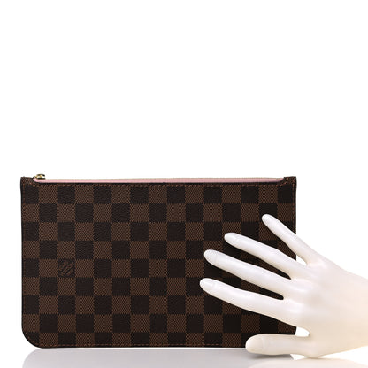 Louis Vuitton Damier Ebene Neverfull MM GM Pochette Rose Ballerine 3 of 7