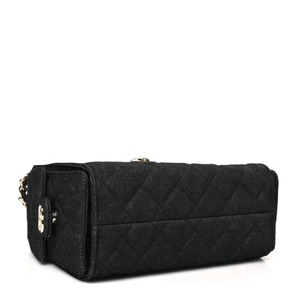 Chanel Denim Quilted Mini Chanel 25 Handbag Dark Blue 4 of 10