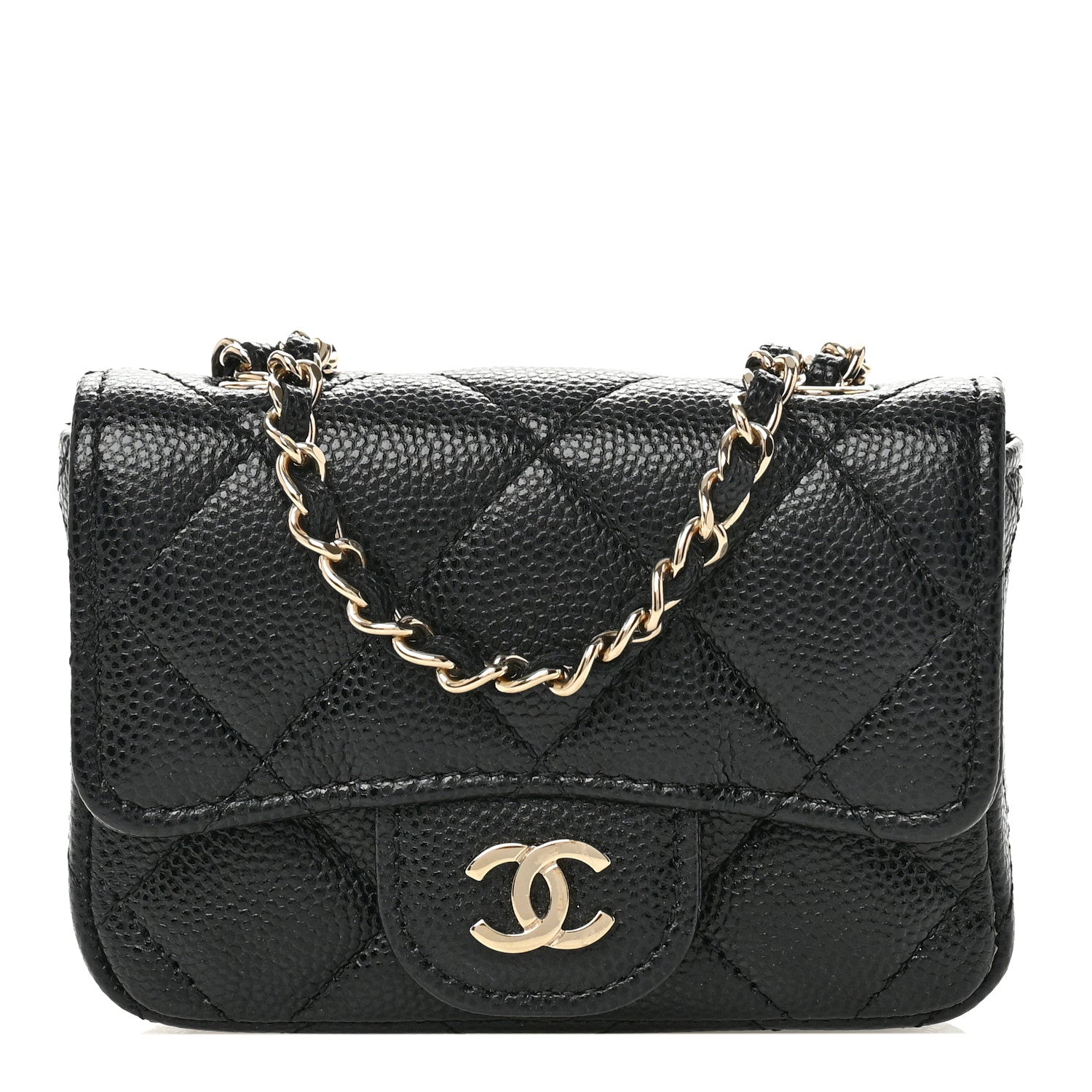 Chanel Caviar Quilted Mini Chain Belt Bag Black 1 of 11