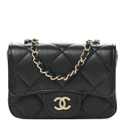 Chanel Caviar Quilted Mini Chain Belt Bag Black 1 of 11