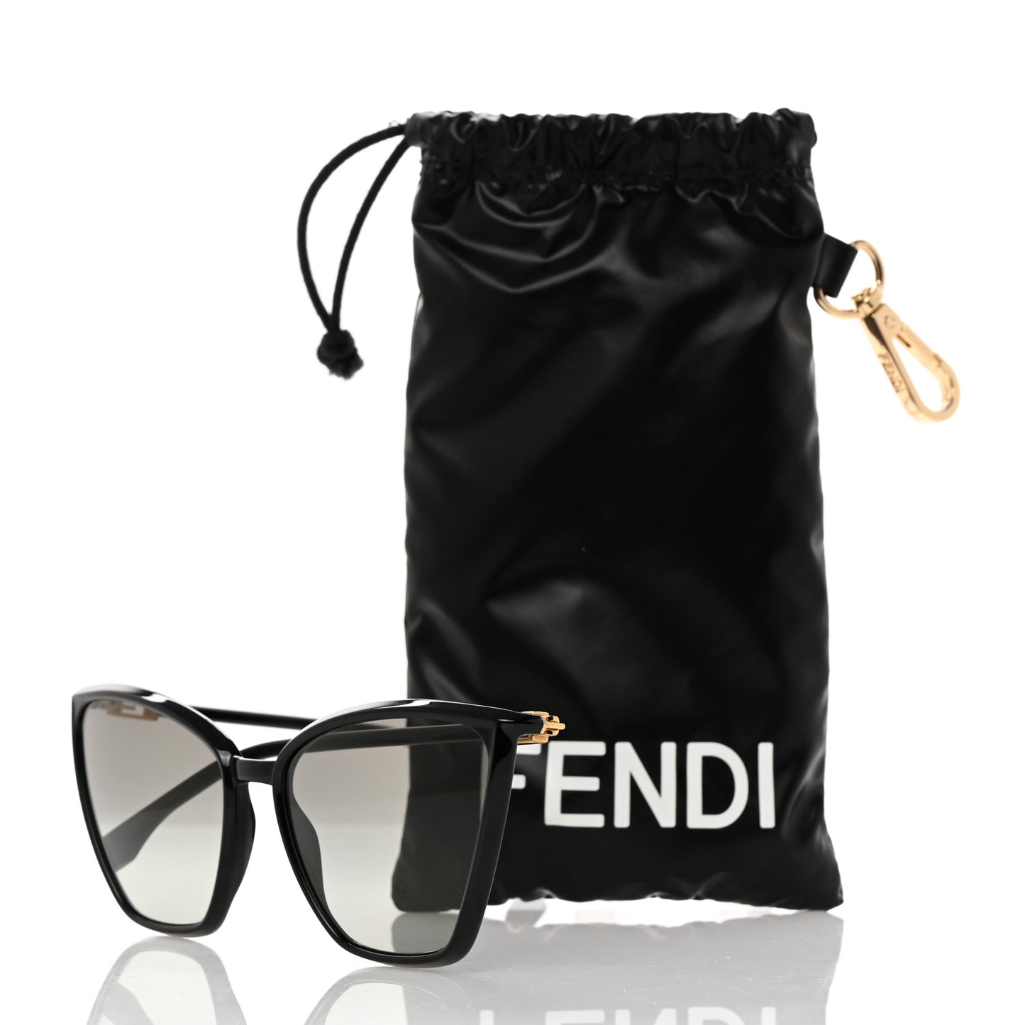 Acetate Cat Eye Sunglasses FF 0433/G/S Black