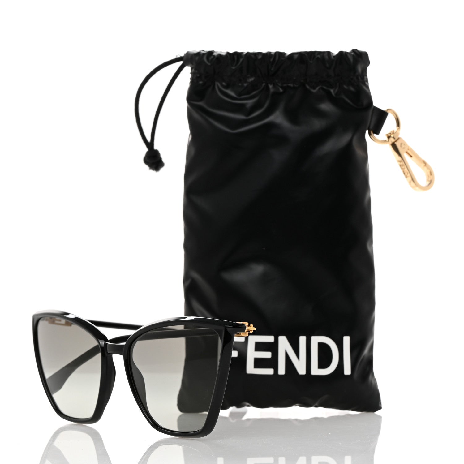Fendi Acetate Cat Eye Sunglasses FF 0433/G/S Black 7 of 7