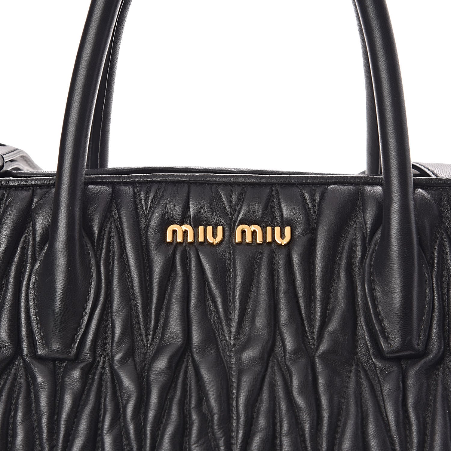 Miu Miu Nappa Matelasse Tote Black 7 of 9