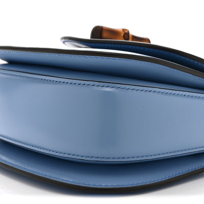 Gucci Boarded Dyana Lux Calfskin Web Mini Bamboo 1947 Top Handle Bag Blue 11 of 11