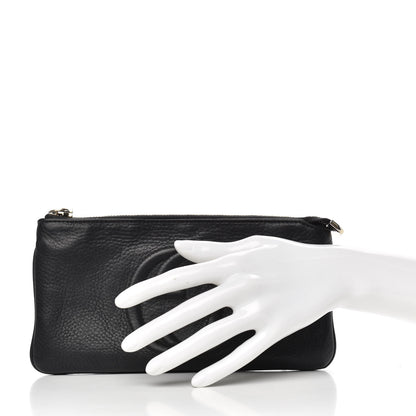 Gucci Pebbled Calfskin Soho Wristlet Black 2 of 5