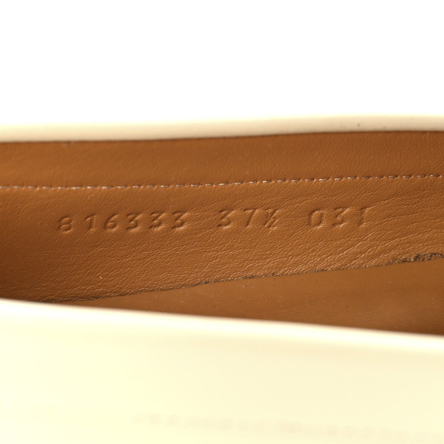 Calfskin Womens Horsebit Moccasin Loafers 37.5 New Ivoire