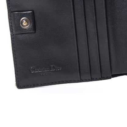 Christian Dior Monogram Compact Saddle Wallet Black 6 of 7