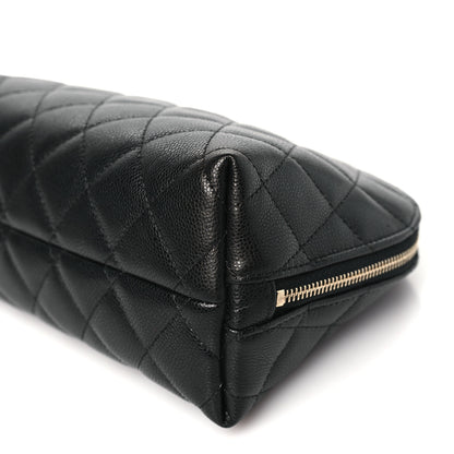 Chanel Caviar Quilted Medium Cosmetic Case Black 10 of 11
