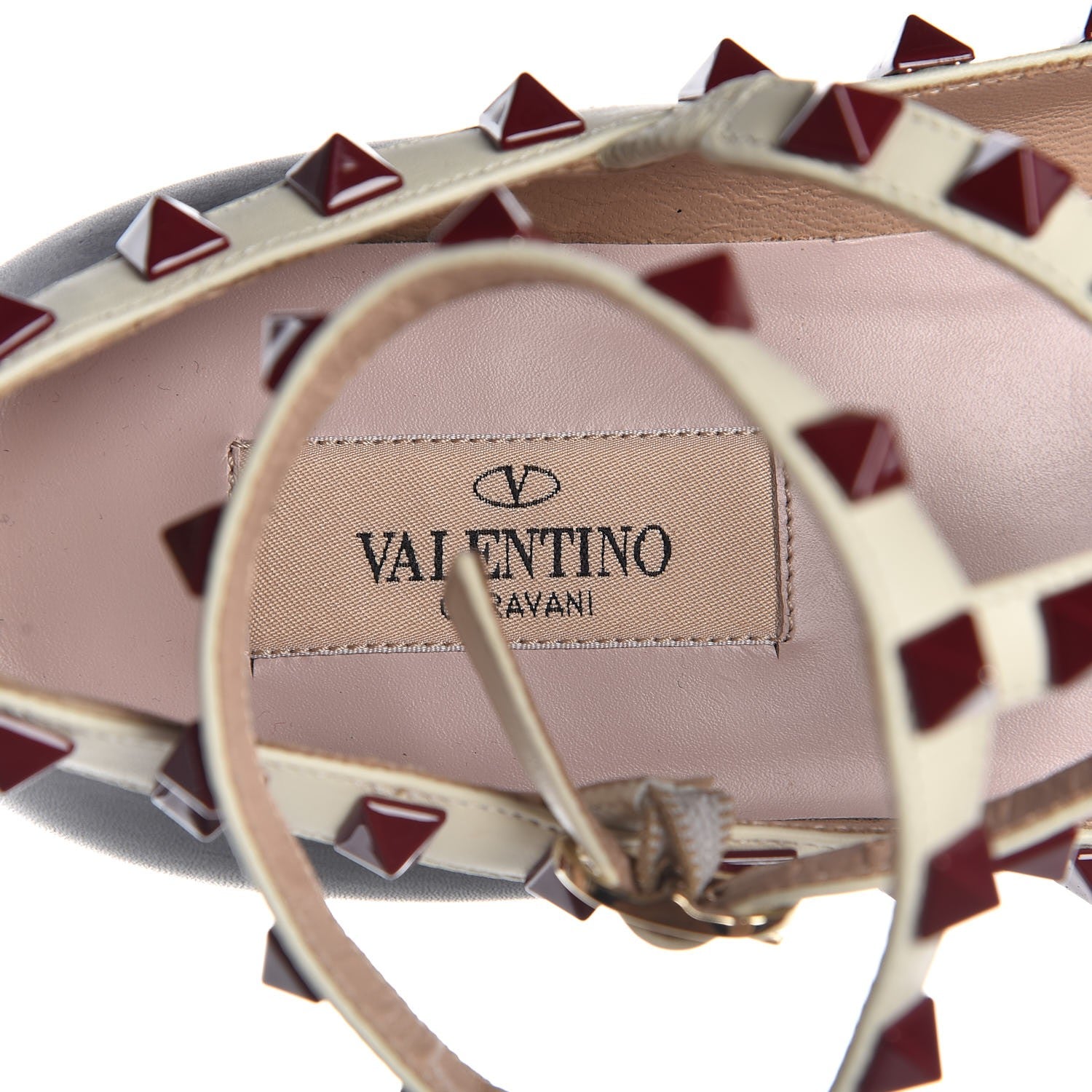 Valentino Garavani Nappa Rockstud Cage Ballerina Flats 36 Black Powder 7 of 8