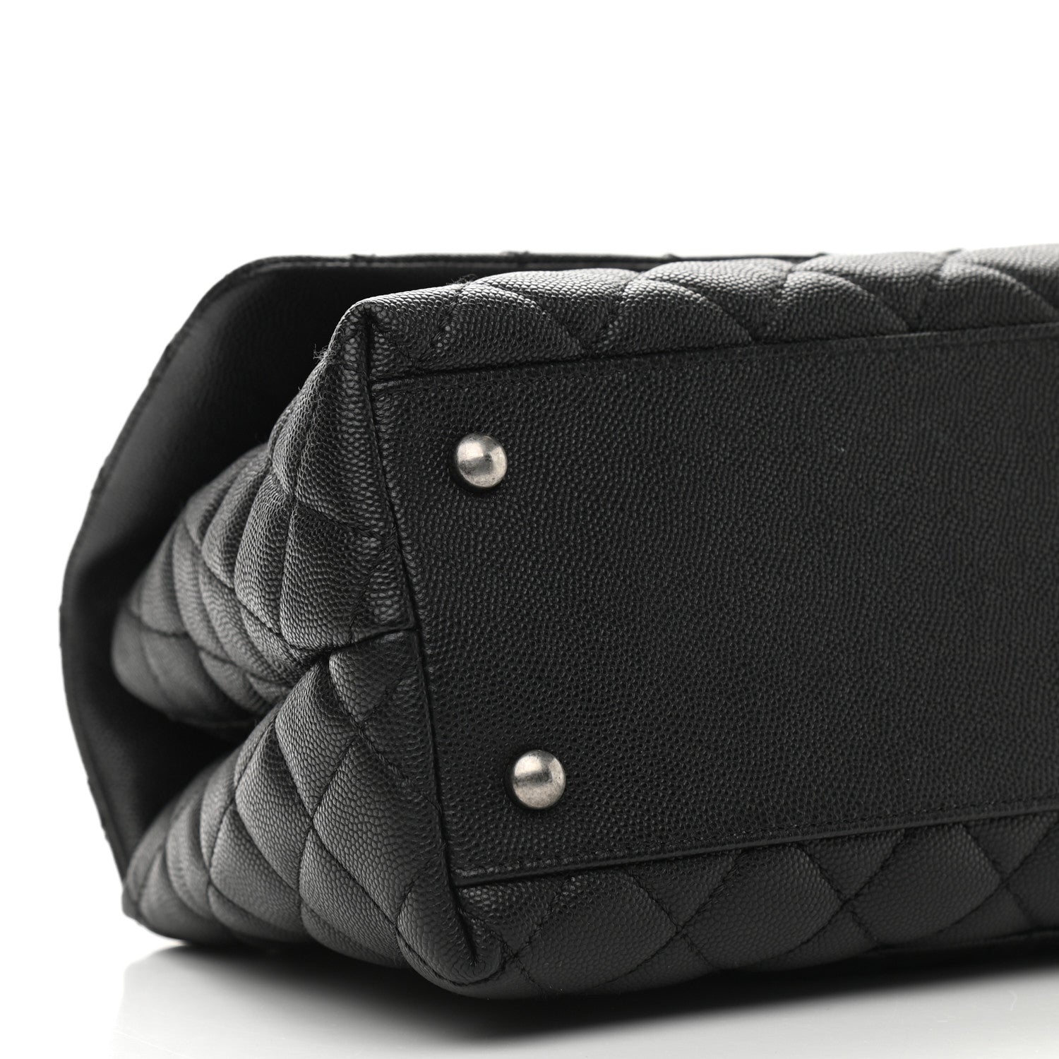 Chanel Caviar Lizard Quilted Small Coco Handle Flap Black 8 of 9