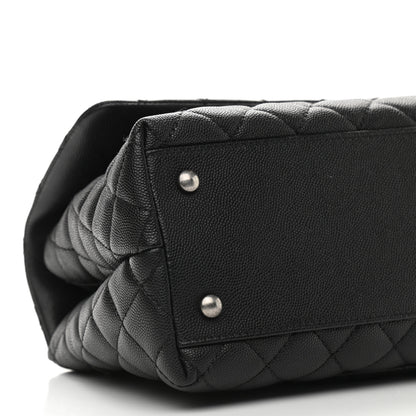 Chanel Caviar Lizard Quilted Small Coco Handle Flap Black 8 of 9