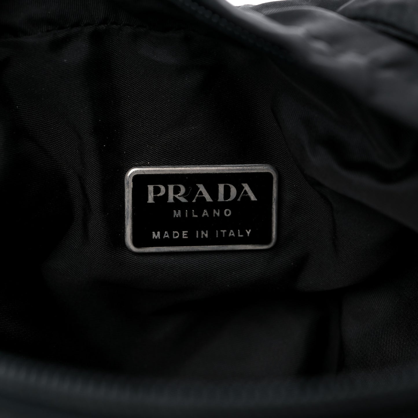 Tessuto Nylon Saffiano Messenger Satchel Black