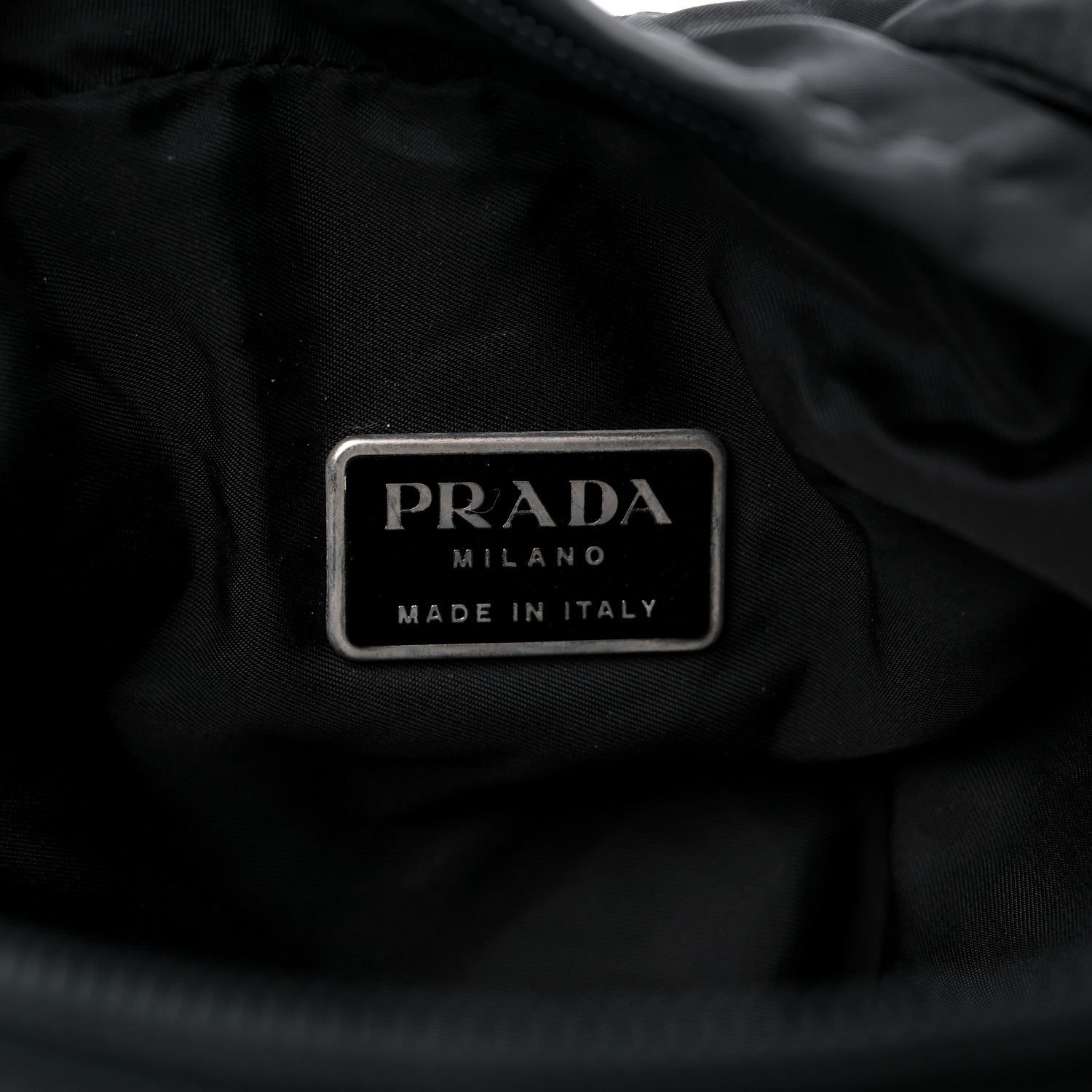 Prada Tessuto Nylon Saffiano Messenger Satchel Black 8 of 18