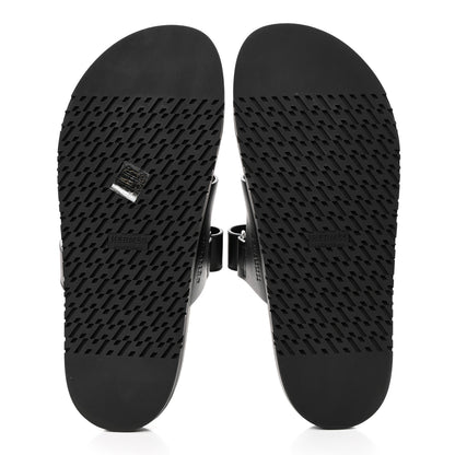 Hermes Calfskin Womens Chypre Sandals 41 Black 5 of 9