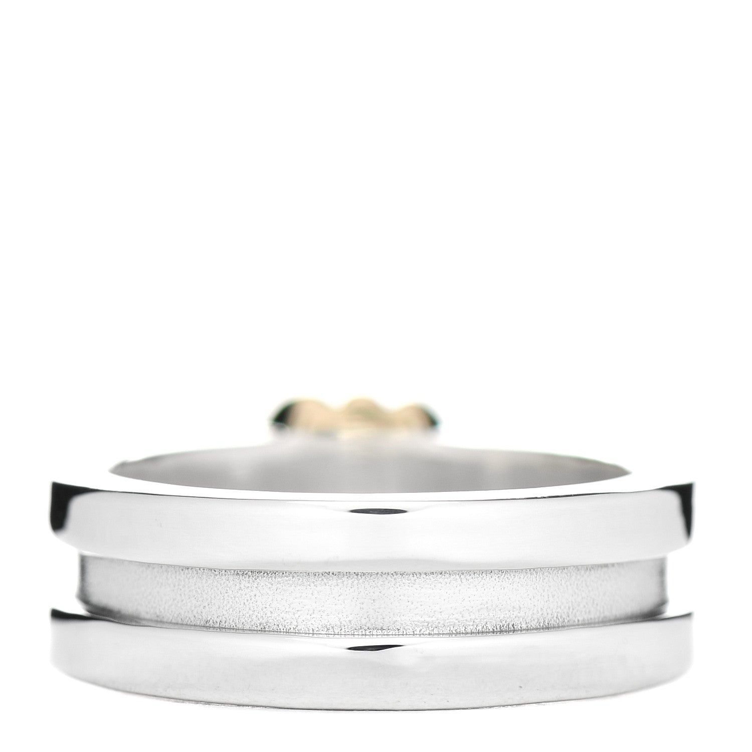 Tiffany Sterling Silver 18K Yellow Gold Atlas Groove Ring 54 7 4 of 5