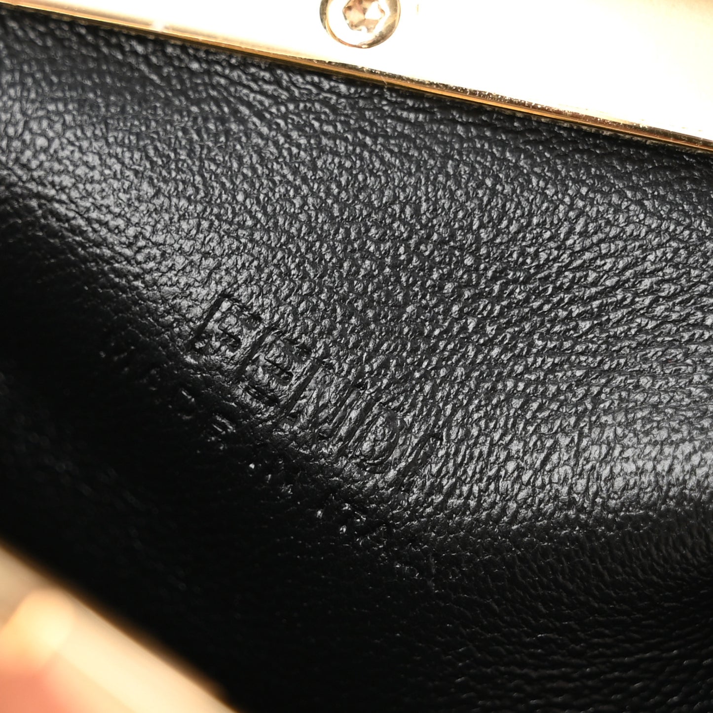 Shiny Nappa Nano Fendi First Bag Charm Black