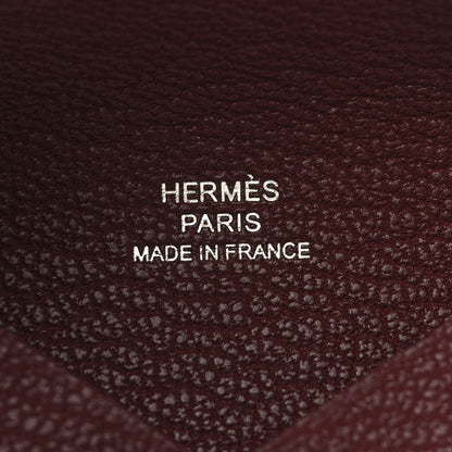 Hermes Chevre Mysore Calvi Card Case Rouge H 6 of 7