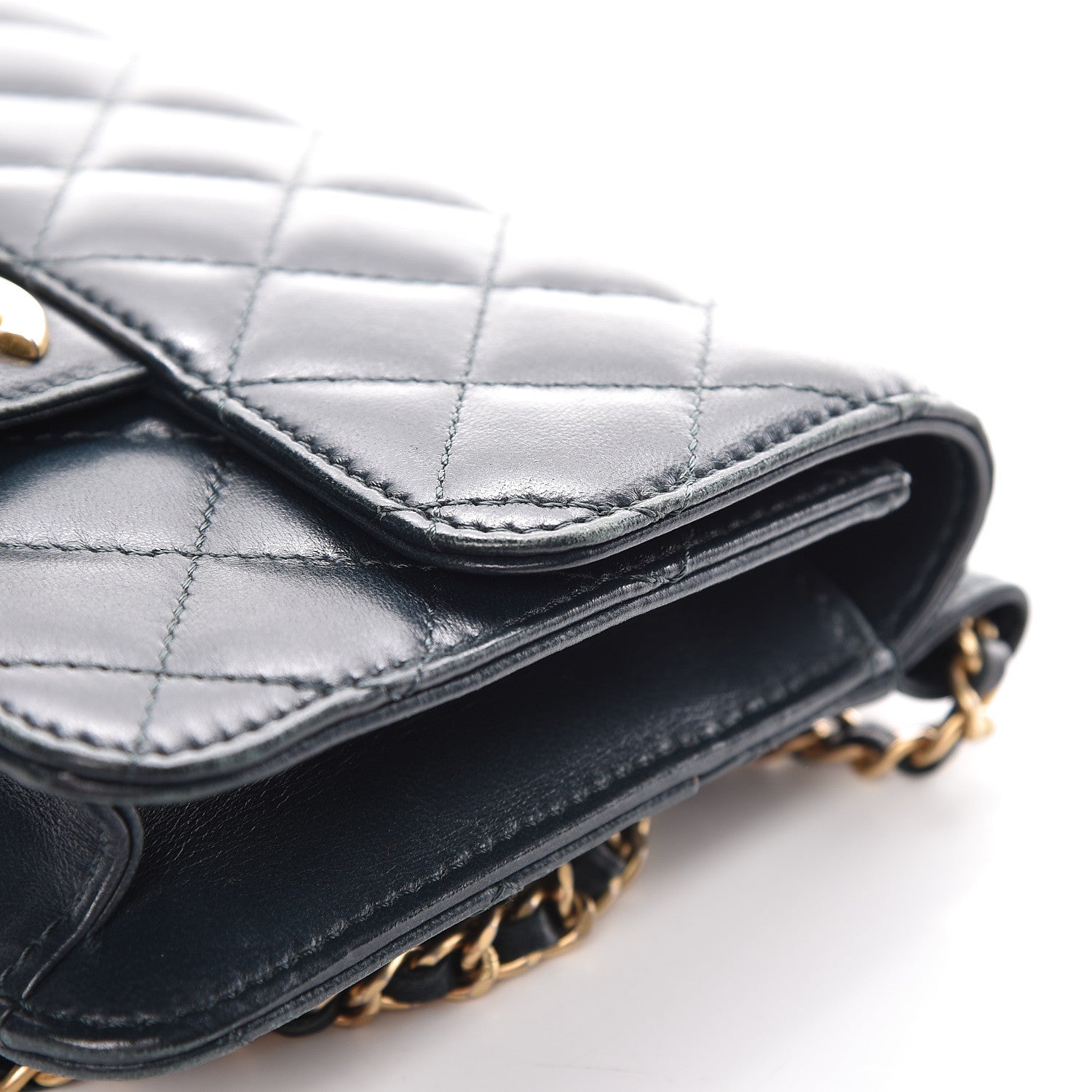 Chanel Lambskin Quilted Mini Crossing Times Flap Green 17 of 20