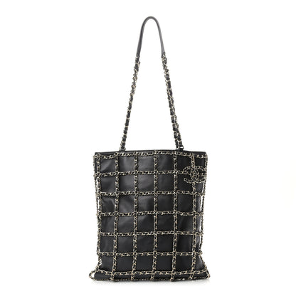 Chanel Lambskin Large Shopping Chain Tote Black 1 of 9