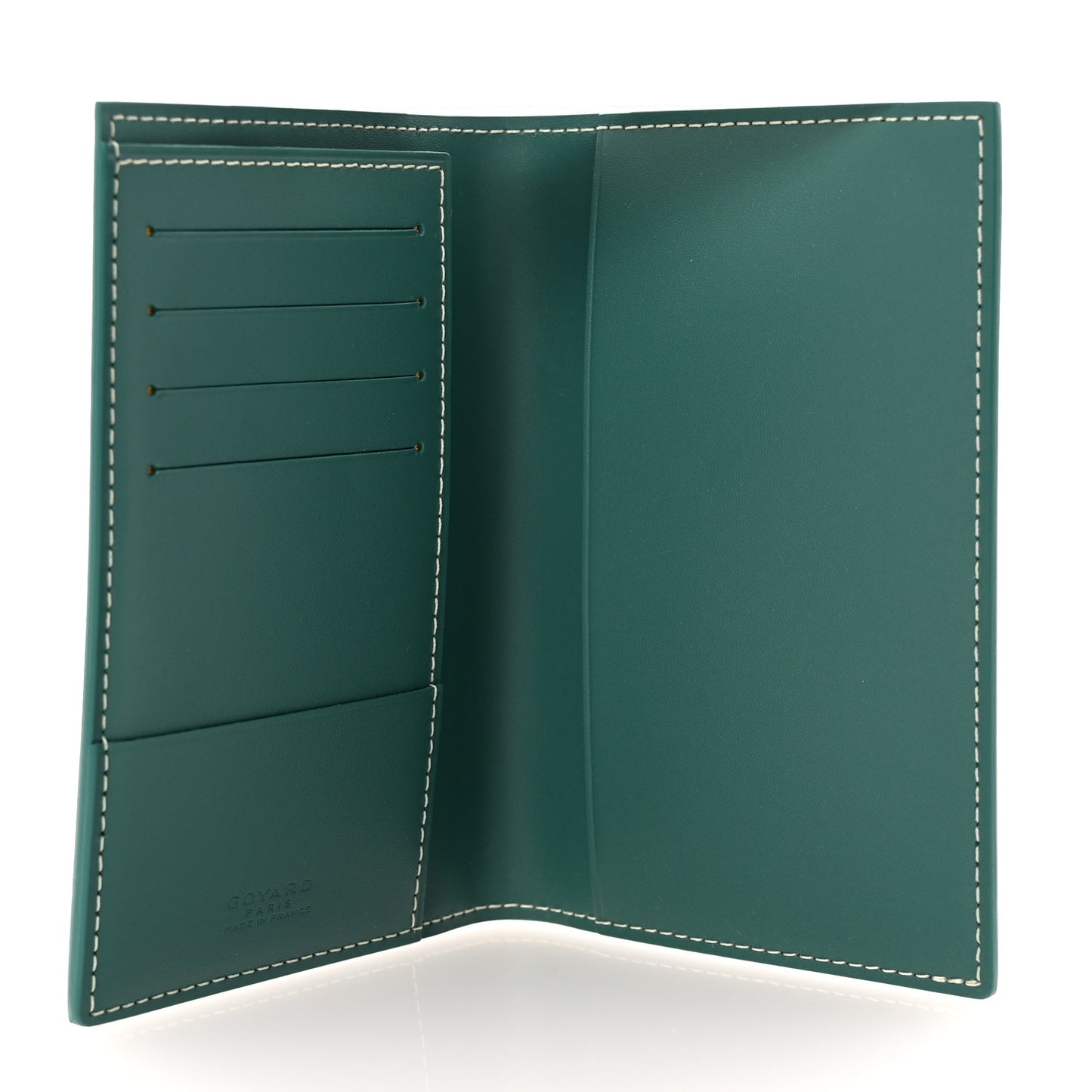Goyardine Grenelle Passport Wallet Green