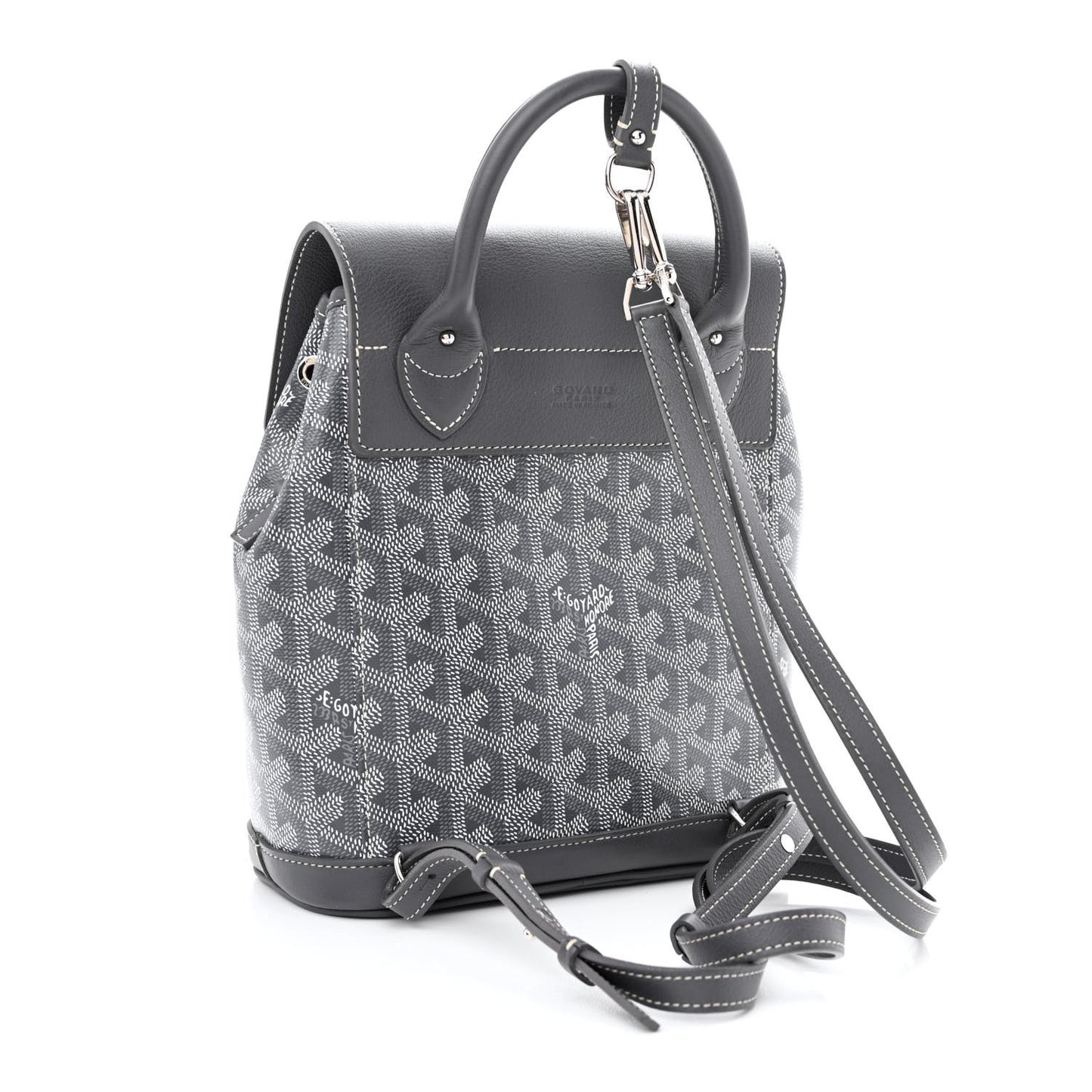 Goyardine Calfskin Mini Alpin Backpack Grey