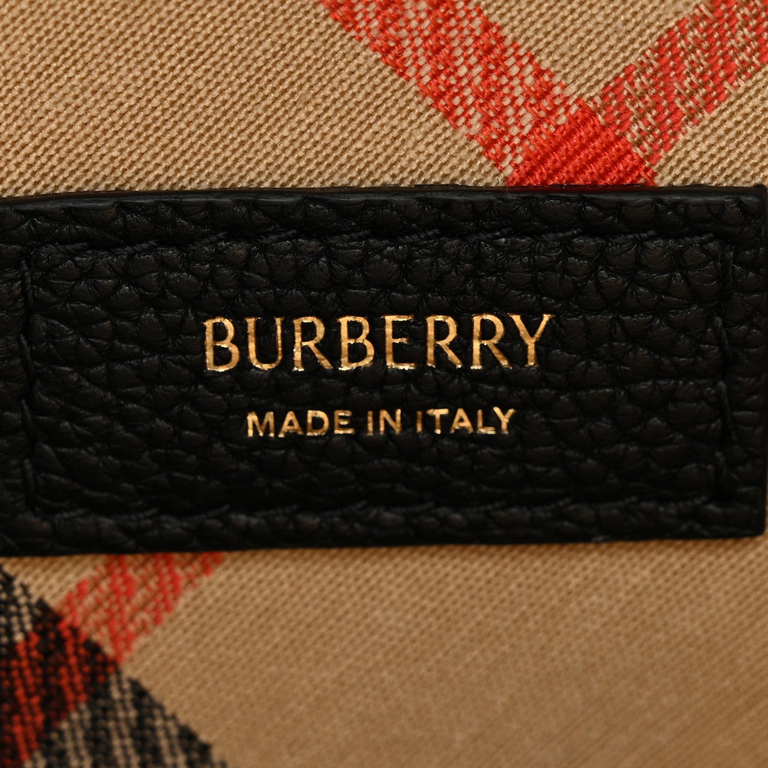 Burberry Grainy Calfskin Nova Check Small Cotswolds Pouch Black 6 of 10