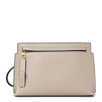 Loewe Calfskin Embossed Mini Repeat T Pouch Beige 1 of 9