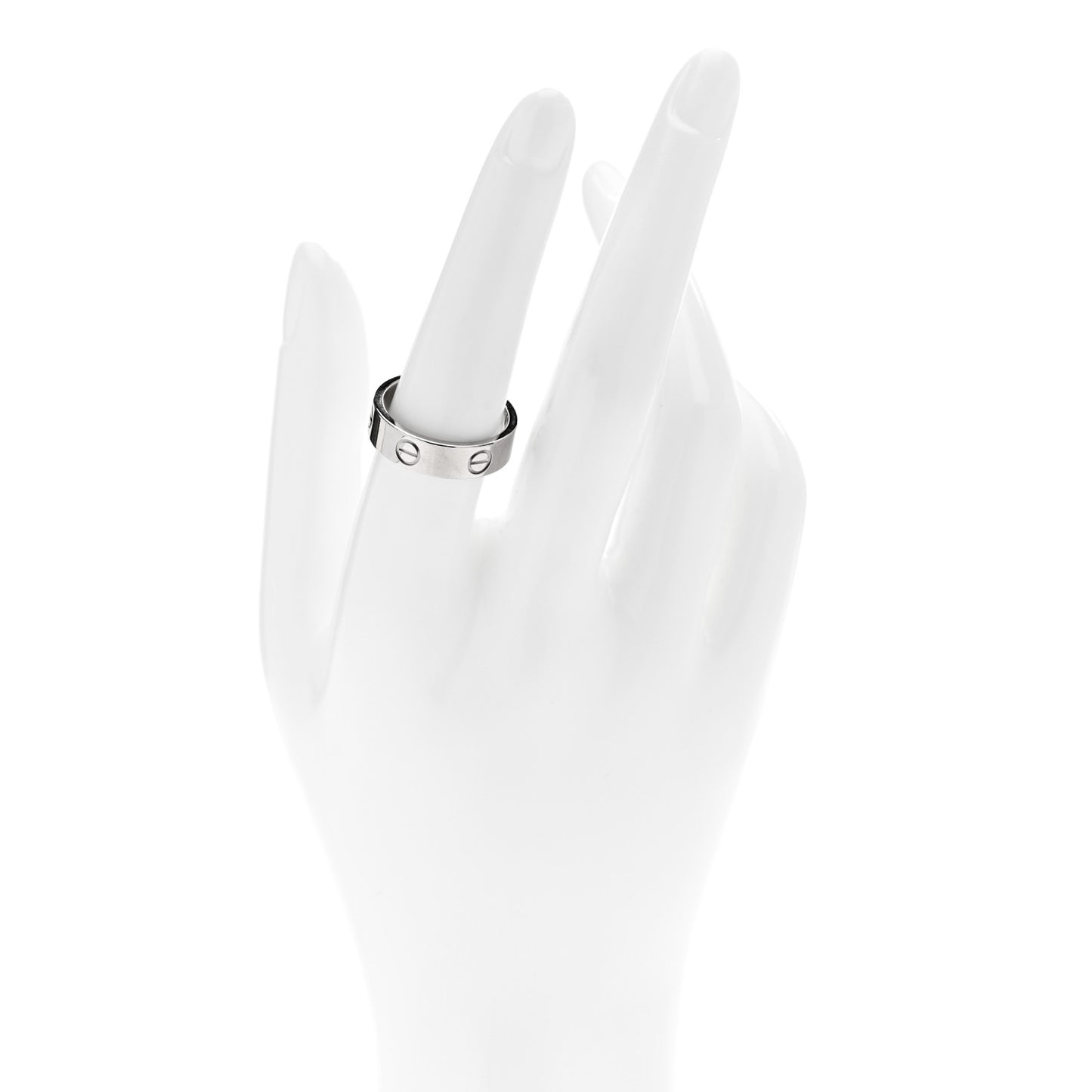18K White Gold 5.5mm LOVE Ring 56 7.5