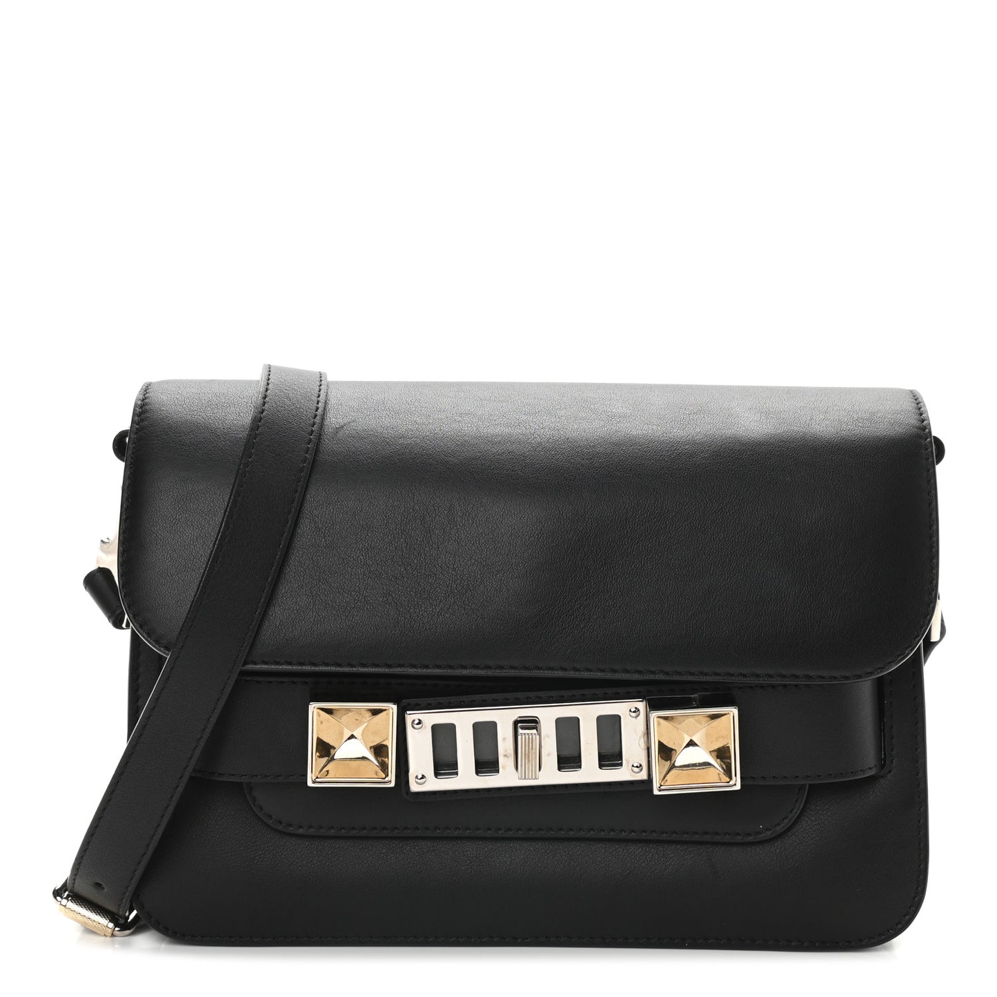 Calfskin Mini PS11 Classic Shoulder Bag Black