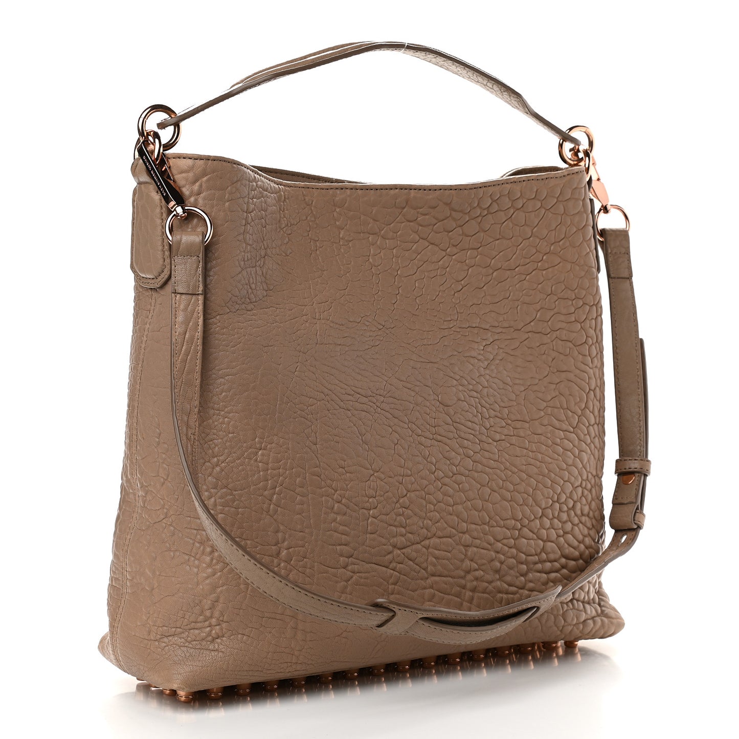 Pebbled Lambskin Darcy Hobo Latte Rose Gold Hardware