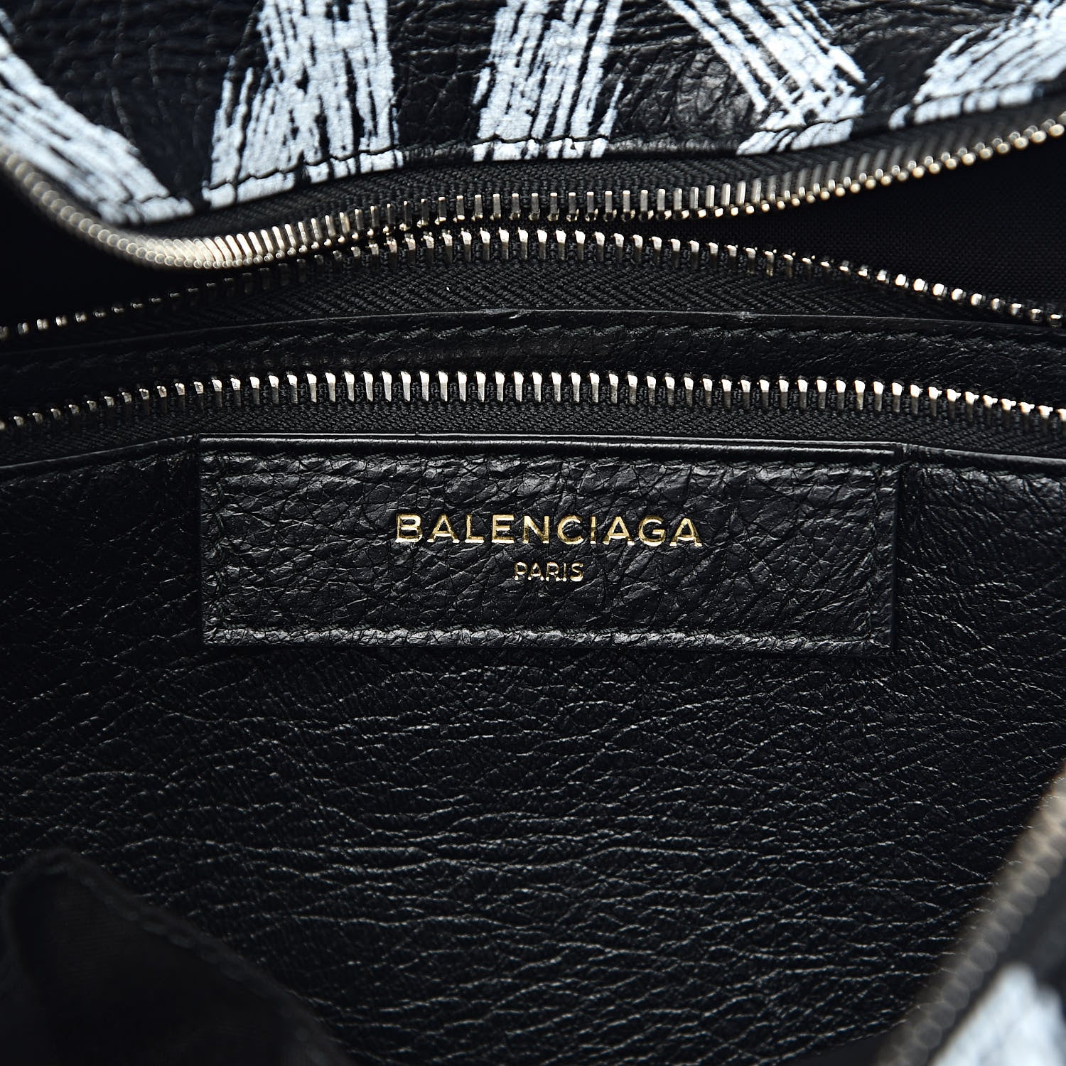 Balenciaga Agneau Arena Graffiti All Over S Bazar Shopper Tote Black Vert Rouge 6 of 10
