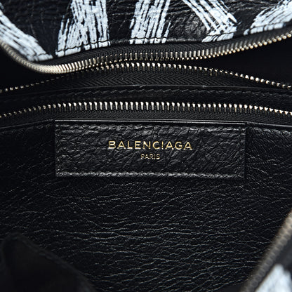 Balenciaga Agneau Arena Graffiti All Over S Bazar Shopper Tote Black Vert Rouge 6 of 10