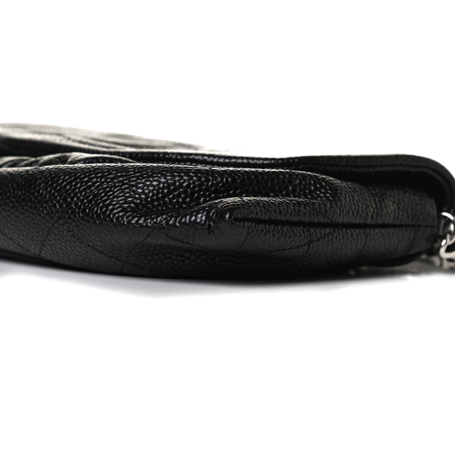 Chanel Caviar Half Moon Wallet On Chain WOC Black 11 of 12